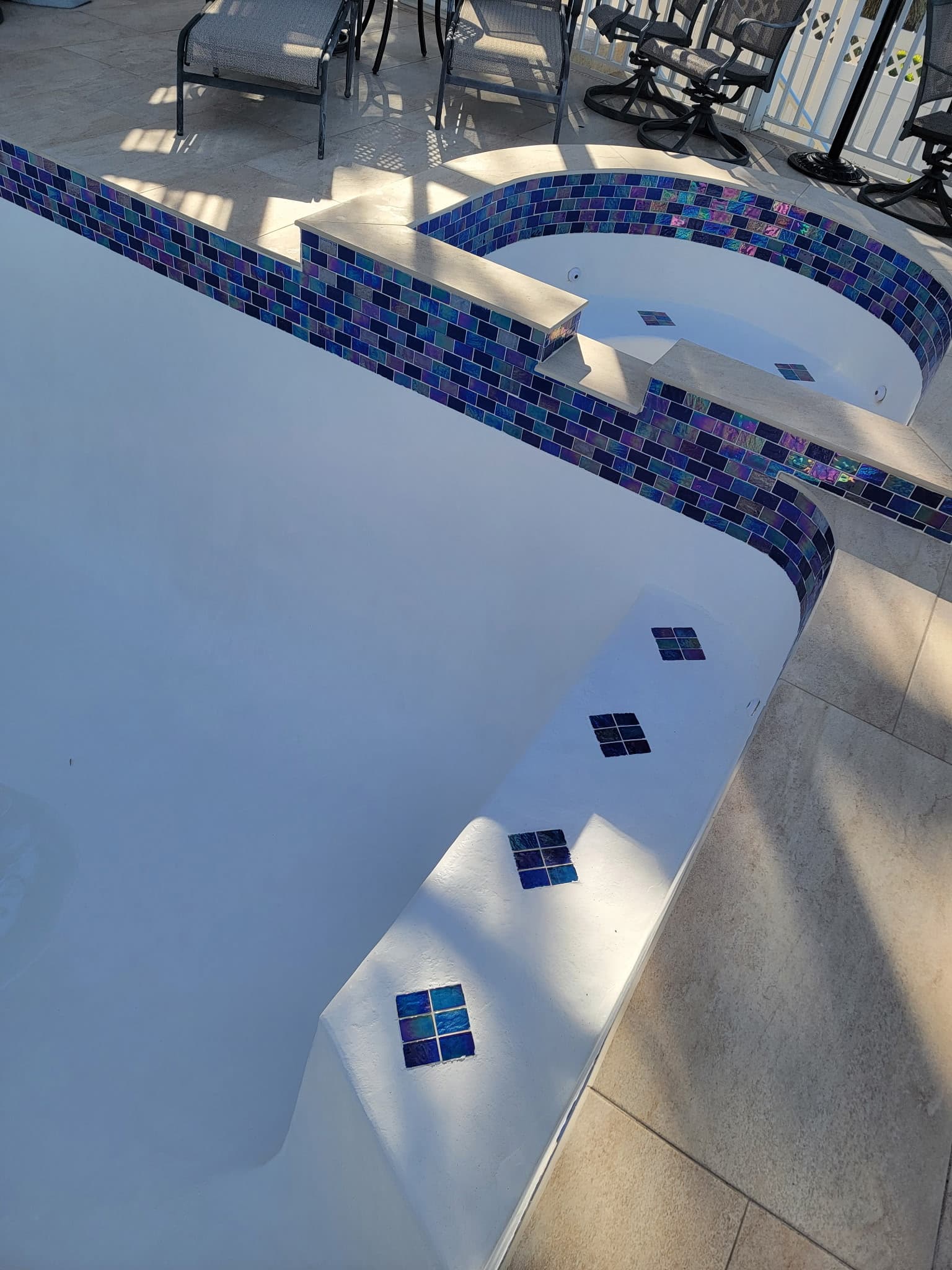 Fibre Tech pool resurfacing job 1 — completed fiberglass pool refinishing project
