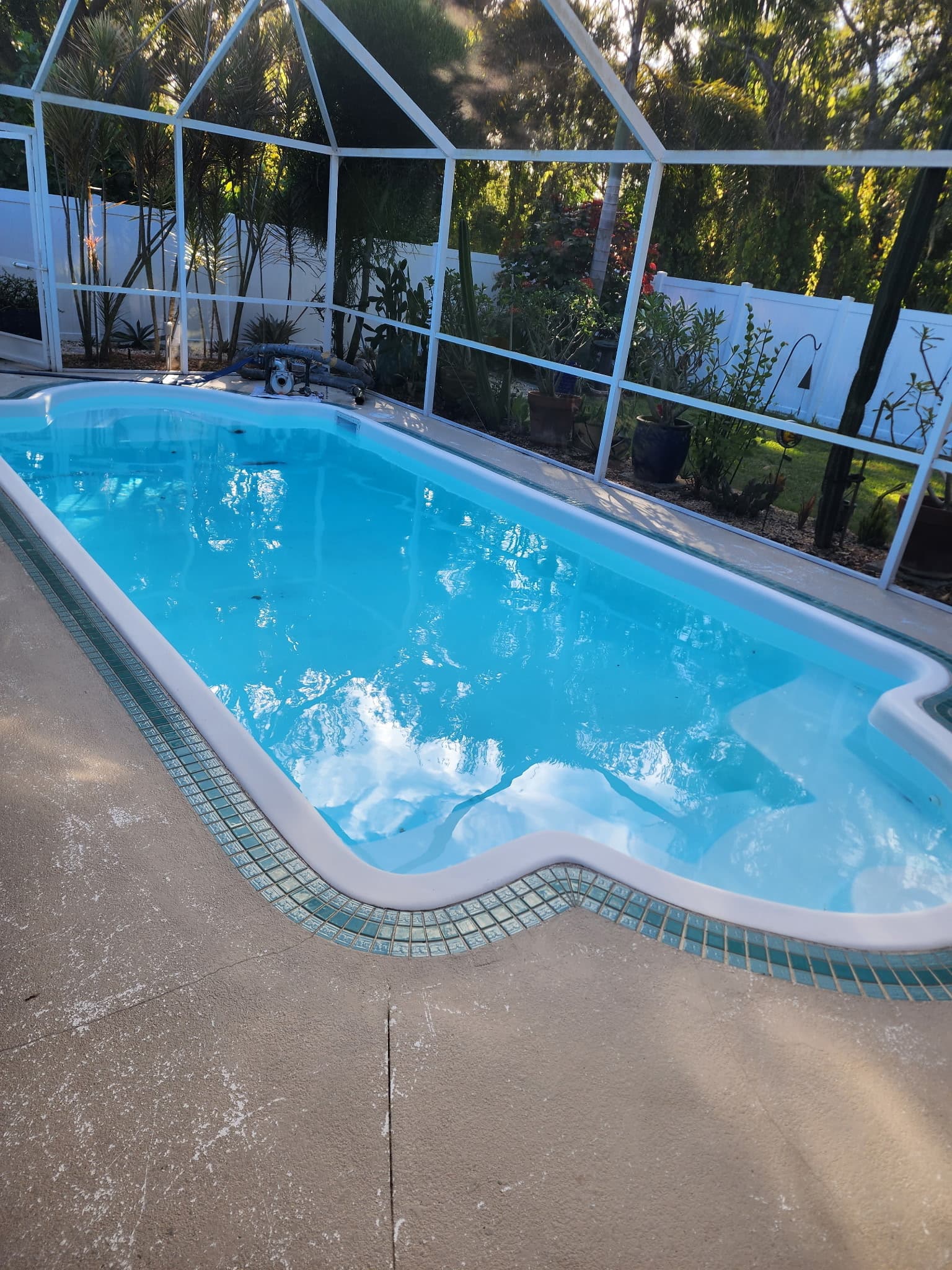 Fibre Tech pool resurfacing job 11 — completed fiberglass pool refinishing project