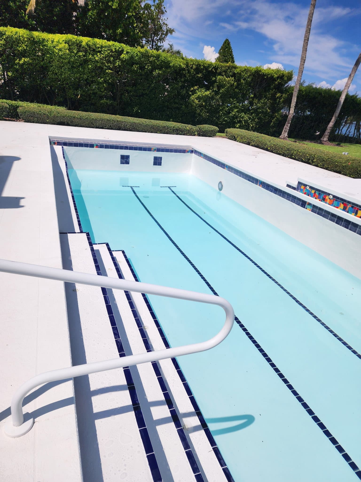 Fibre Tech pool resurfacing job 13 — completed fiberglass pool refinishing project