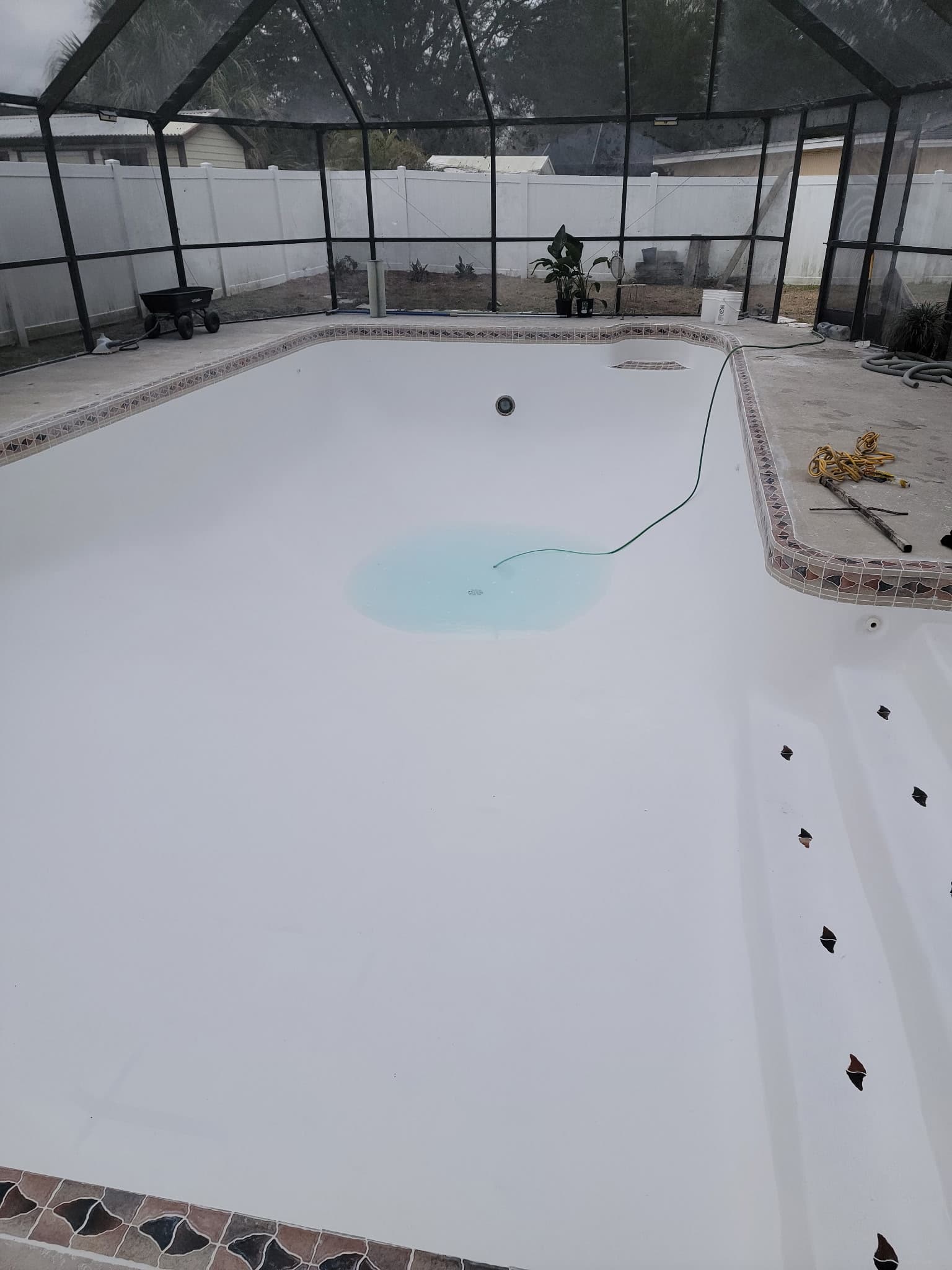 Fibre Tech pool resurfacing job 2 — completed fiberglass pool refinishing project