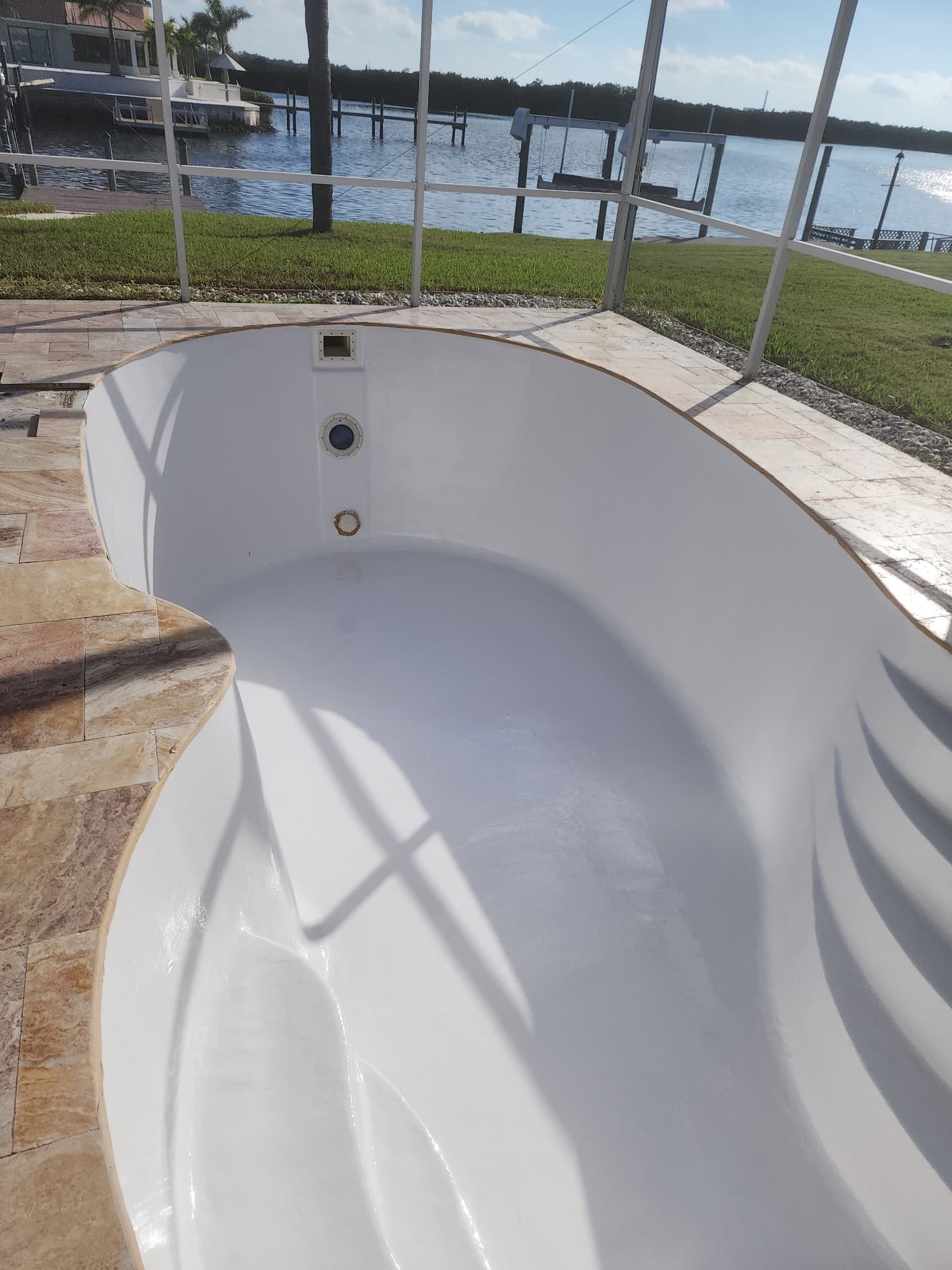 Fibre Tech pool resurfacing job 26 — completed fiberglass pool refinishing project
