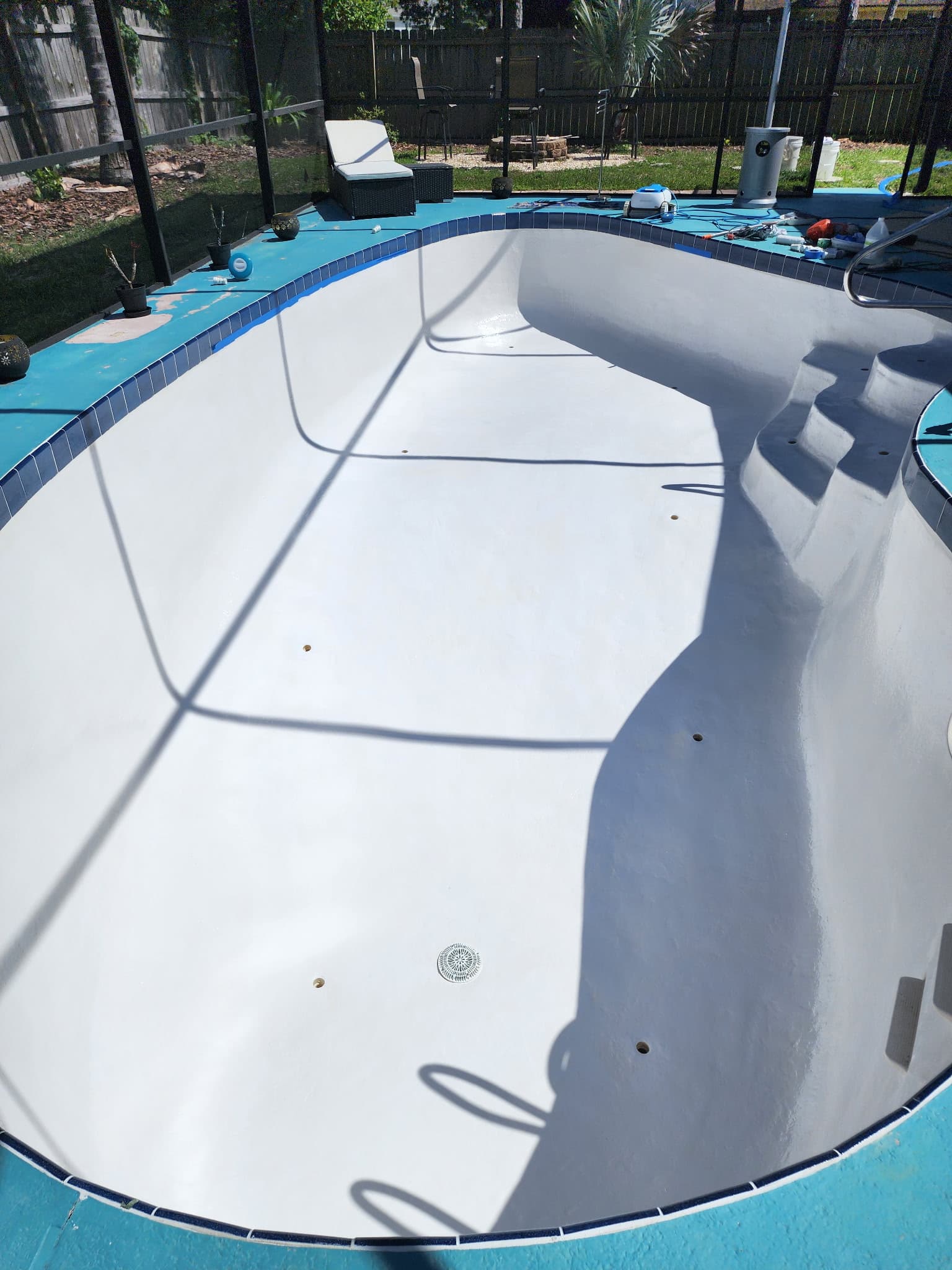 Fibre Tech pool resurfacing job 33 — completed fiberglass pool refinishing project