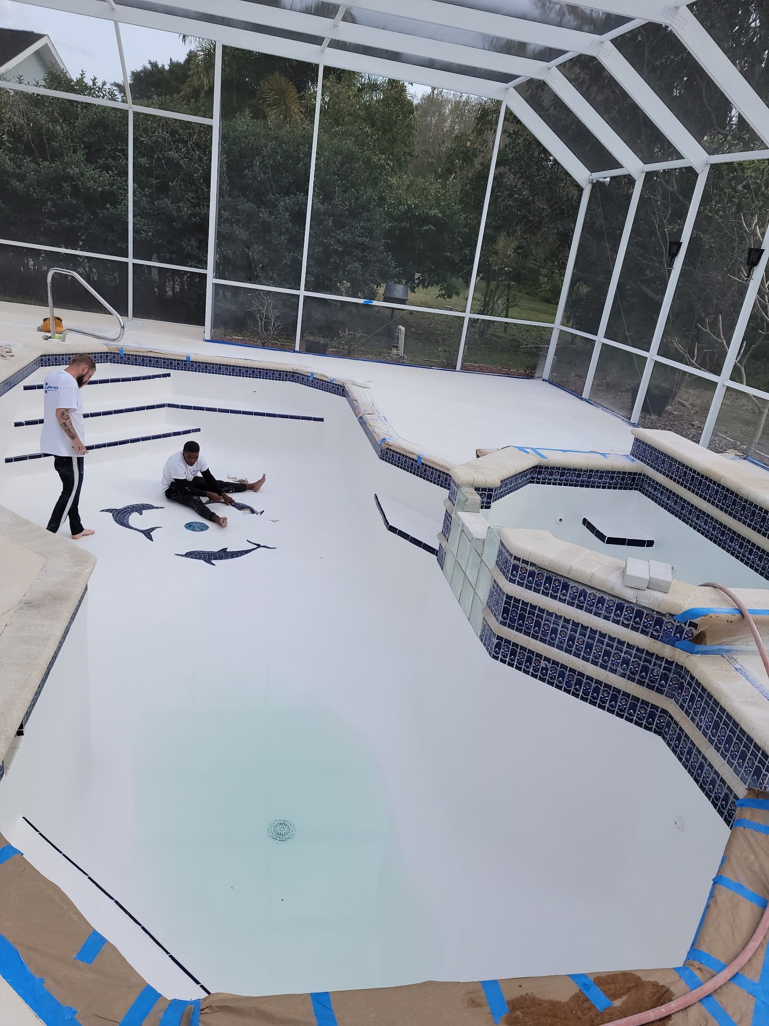 Fibre Tech pool resurfacing job 4 — completed fiberglass pool refinishing project