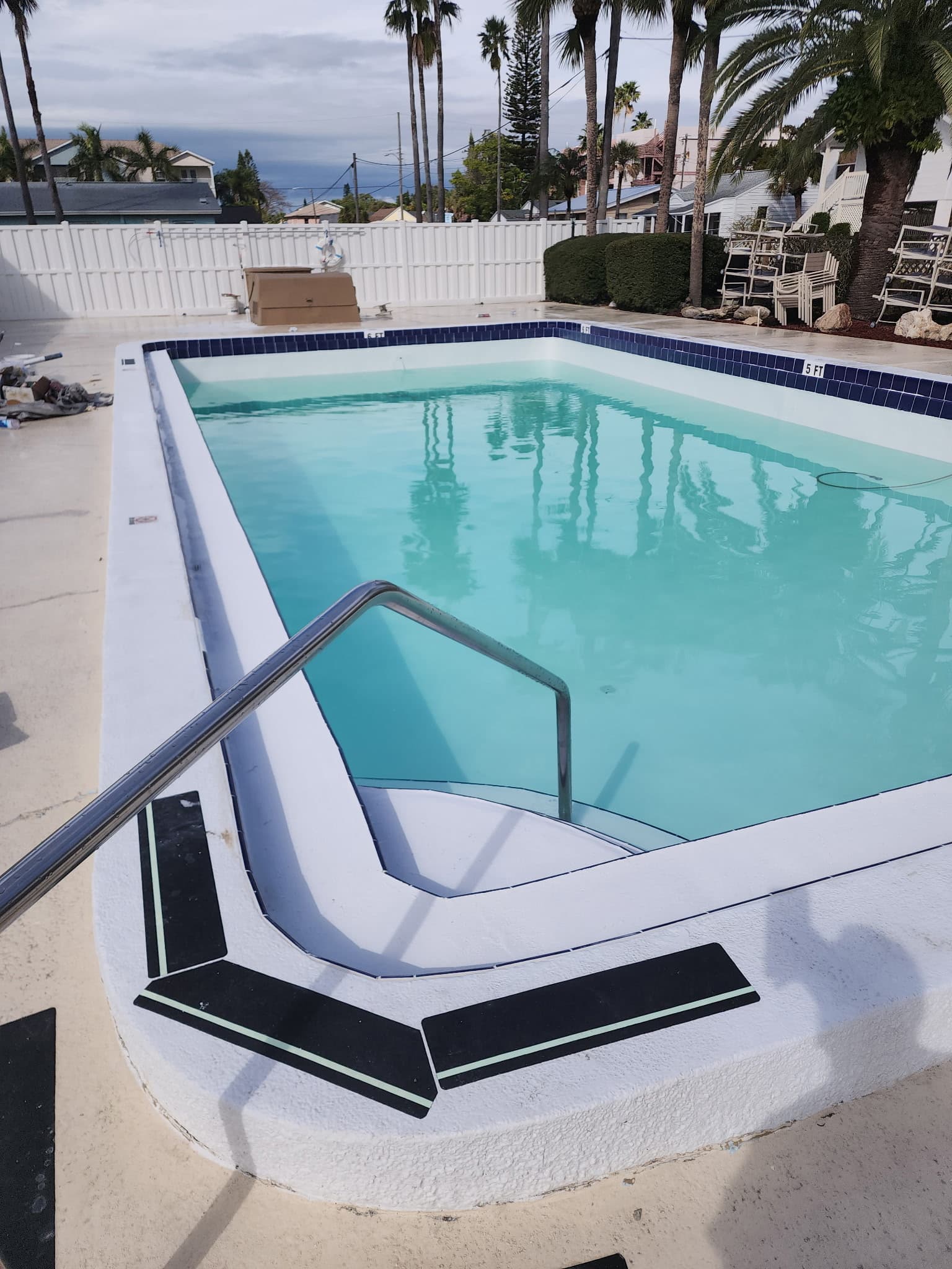 Fibre Tech pool resurfacing job 7 — completed fiberglass pool refinishing project