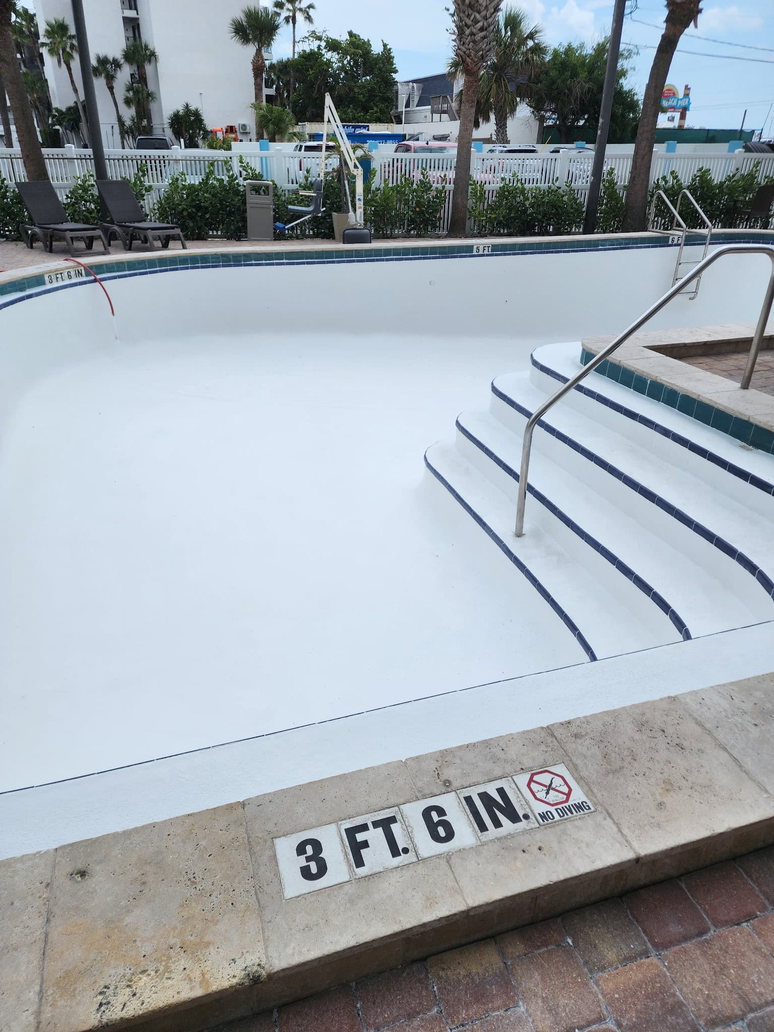 Fibre Tech pool resurfacing job 8 — completed fiberglass pool refinishing project