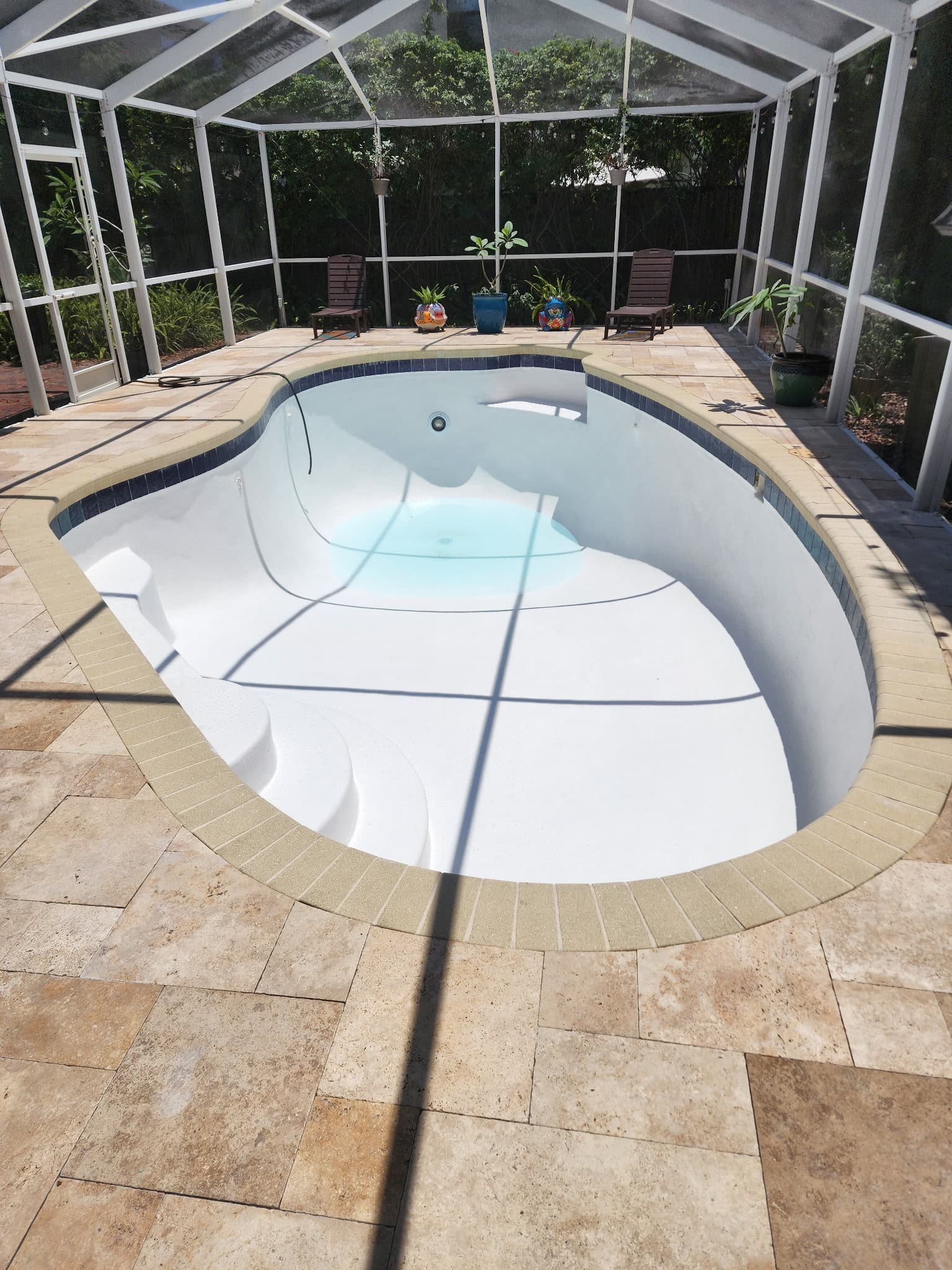 Fibre Tech pool resurfacing job 9 — completed fiberglass pool refinishing project